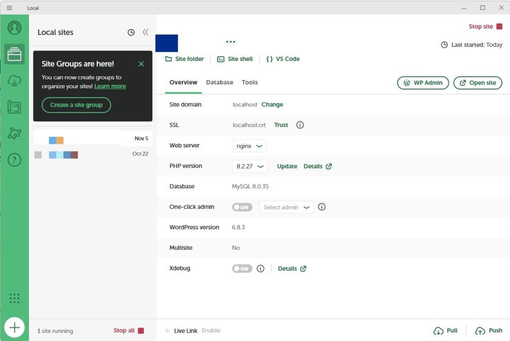  Local 프로그램 실행화면