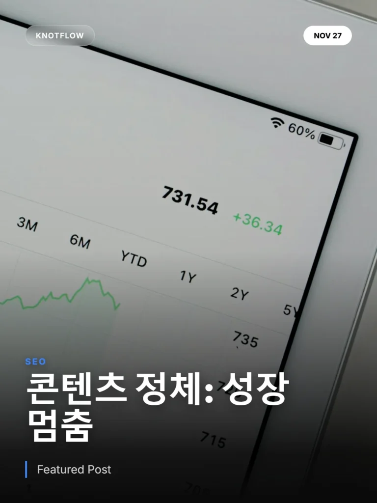 콘텐츠 정체, 웹사이트 성장을 멈추는 숨겨진 악재