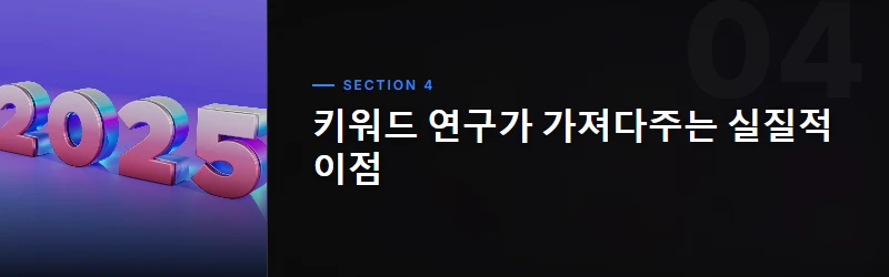 핵심을 꿰뚫는 4단계 키워드 연구 전략